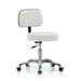 Perch Chairs & Stools Height Adjustable Exam Stool w/ Basic Backrest Metal in Gray | 41.25 H x 24 W x 24 D in | Wayfair WTBAC2-BAD
