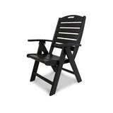 Trex Outdoor Yacht Club Highback Chair Plastic in Black | 38.75 H x 19.5 W x 25.75 D in | Wayfair TXD38CB