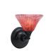 Red Barrel Studio® 1-Light Wall Sconce Glass/Metal in Red/Indigo | 9.25 H x 7.75 W x 7 D in | Wayfair 91CC5DD1EA6447B18CBCA53FF0DF8A88