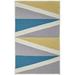 Blue/Gray 60 x 0.16 in Area Rug - Wrought Studio™ Carrington Gray/Yellow/Blue Area Rug Polyester | 60 W x 0.16 D in | Wayfair