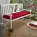 Red Barrel Studio® Crimson Piped Indoor/Outdoor Bench Cushion in Red/Brown | 60 W x 19 D in | Wayfair RDBT3627 41806758