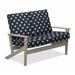 Winston Porter Chrisa Loveseat w/ Cushions Plastic/Metal in Gray | 38 H x 51.5 W x 31 D in | Outdoor Furniture | Wayfair