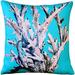 Rosecliff Heights Lewis Ocean Reef Coral Throw Pillow Polyester/Polyfill blend in Blue | 20 H x 20 W x 6 D in | Wayfair ROHE3565 40806205