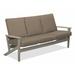 Winston Porter Chrisa Patio Sofa w/ Cushions Plastic/Metal in Gray/Blue | 38 H x 74.5 W x 31 D in | Wayfair E157C9520C97426EABF63EC786156B93