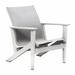 Telescope Casual Wexler Sling Patio Chair Plastic in Gray/White | 33 H x 29.25 W x 28 D in | Wayfair 6W7626201