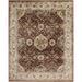 White 48 x 0.25 in Area Rug - Samad Rugs Silver Screen Oriental Hand Knotted Wool Chocolate/Cream Area Rug Wool | 48 W x 0.25 D in | Wayfair