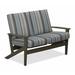 Winston Porter Chrisa Loveseat w/ Cushions Plastic/Metal in Brown | 38 H x 51.5 W x 31 D in | Outdoor Furniture | Wayfair