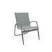 Latitude Run® Gardenella Stacking Patio Dining Armchair Sling in Gray | 34 H x 24 W x 28.5 D in | Wayfair B49839F4AC264BD1A43317E10E8A8C63