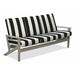 Winston Porter Chrisa Patio Sofa w/ Cushions Plastic/Metal in Gray/Blue | 38 H x 74.5 W x 31 D in | Wayfair 020CDB009DFB4F9D80A67E12FFB6D93B