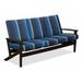 Winston Porter Chrisa Patio Sofa w/ Cushions Plastic/Metal in Gray/Black | 38 H x 74.5 W x 31 D in | Wayfair 70E4052F4BD14380BE0B5C381C6A48DD