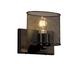 17 Stories Bennett 1-Light Hardwired Armed Sconce Metal in Brown | 6.75 H x 7 W x 4 D in | Wayfair STSS1252 38920259