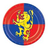The Beistle Company Medieval Paper Dessert Plate in Blue/Red/Yellow | 7" H x 7" W | Wayfair 58074