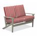 Winston Porter Chrisa Loveseat w/ Cushions Plastic/Metal in Gray | 38 H x 51.5 W x 31 D in | Outdoor Furniture | Wayfair