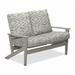 Winston Porter Chrisa Loveseat w/ Cushions Plastic/Metal in Gray | 38 H x 51.5 W x 31 D in | Outdoor Furniture | Wayfair