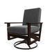 Telescope Casual Wexler Outdoor Rocking Chair w/ Cushions in Black/Brown | 39 H x 29.5 W x 30 D in | Wayfair 5W6K90A01