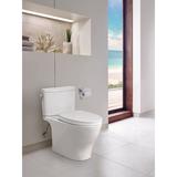 TOTO Aquia® IV Dual-Flush Elongated Two-Piece Toilet (Seat Included), Cotton | 29.875 H x 15.5625 W x 27.375 D in | Wayfair MS442124CEFG#01