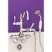 Double Handle Deck Mounted Roman Tub Faucet Trim w/ Diverter & Handshower in Gray Strom Plumbing by Sign of the Crab | 8 H in | Wayfair P1017C