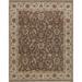 White 96 x 0.25 in Area Rug - Samad Rugs Sovereign Oriental Hand-Knotted Wool Brown/Ivory Area Rug Wool | 96 W x 0.25 D in | Wayfair