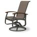 Red Barrel Studio® Hinch Swivel Patio Dining Chair Sling in Gray | 39 H x 27.5 W x 28.5 D in | Wayfair 08CAB4F6F1FC4C5492632FD54434EAE8