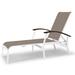 Red Barrel Studio® Hinch Marine Grade Sling Reclining Chaise Lounge Metal in White | 39 H x 31 W x 65.5 D in | Outdoor Furniture | Wayfair