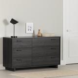 South Shore Fynn 6 Drawer Double Dresser Wood in Gray | 31.13 H x 54.38 W x 18.25 D in | Wayfair 3237027