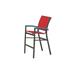 Telescope Casual Bazza Stacking Patio Dining Chair Sling in Gray | 43.5 H x 26.5 W x 26.5 D in | Wayfair ZQ8T01D01
