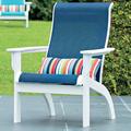 Telescope Casual Sling Adirondack Chair Plastic/Resin in Gray/Blue | 38.5 H x 30.75 W x 29.5 D in | Wayfair 9A7T42D01