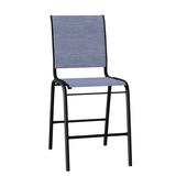 Telescope Casual Reliance Stacking Patio Dining Side Chair Sling in Black | 46 H x 21 W x 28 D in | Wayfair 8L9821401