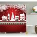 The Holiday Aisle® Christmas Winter Theme Tree Shower Curtain + Hooks Polyester | 75 H x 69 W in | Wayfair THLA2016 39393968