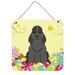 The Holiday Aisle® Easter Eggs Gray Cocker Spaniel Aluminum Wall Décor Metal in Black | 8 H x 6 W in | Wayfair THLA4752 39992908
