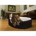 FurHaven Faux Sherpa & Suede Oval Dog Bed Polyester/Memory Foam in Gray | 5.5 H x 19 W x 15 D in | Wayfair 16208037