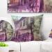 East Urban Home Cityscape Old City Street Watercolor Sketch Pillow Polyester/Polyfill blend | 16 H x 16 W x 5 D in | Wayfair