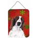 The Holiday Aisle® Snowflakes Holiday Christmas Print on Plaque Metal in Green/Red | 16 H x 12 W x 0.02 D in | Wayfair THLA3548 39946372