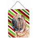 The Holiday Aisle® Candy Cane Holiday Christmas Print on Plaque Metal in Green/Red | 16 H x 12 W x 0.02 D in | Wayfair THLA3549 39946596