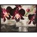 Global Gallery 'Velvet Orchids' by Shin Mills Framed Painting Print on Canvas in Green/Indigo | 12 H x 16 W x 1.5 D in | Wayfair