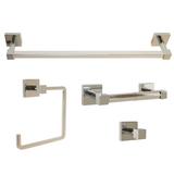 Design House Karsen 4-Piece Bathroom Hardware Accessory Kit in Polished Chrome Metal in Gray | Wayfair 188540