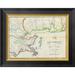 Global Gallery Map of New Orleans & Adjacent Country, 1815 by John Melish Framed Graphic Art on Canvas Paper | 16 H x 20 W x 1.5 D in | Wayfair