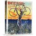 Global Gallery Bicycle Déesse, 1898 Vintage Advertisement on Wrapped Canvas in Blue/Green/Yellow | 16 H x 12 W x 1.5 D in | Wayfair