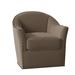 Barrel Chair - Fairfield Chair Bosley 34" Wide Swivel Barrel Chair Polyester in White/Brown | 34 H x 34 W x 34 D in | Wayfair