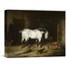 Global Gallery 'White Horse' by John Frederick Herring Painting Print on Wrapped Canvas in Brown/White | 13.06 H x 16 W x 1.5 D in | Wayfair