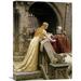 Global Gallery 'God Speed' by Edmund Blair Leighton Painting Print on Wrapped Canvas in Brown/Red/Yellow | 22 H x 15.88 W x 1.5 D in | Wayfair