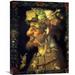 Global Gallery 'Autumn' by Giuseppe Arcimboldo Painting Print on Wrapped Canvas in Brown/Green | 22 H x 17.12 W x 1.5 D in | Wayfair