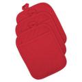 Design Imports Quilted 3-Piece Potholder Set Cotton in Red | 7 W in | Wayfair CAMZ40445