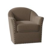 Barrel Chair - Fairfield Chair Bosley 34" Wide Swivel Barrel Chair Fabric in Gray | 34 H x 34 W x 34 D in | Wayfair 6111-31_3160 63_1009Nickel