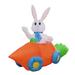 The Holiday Aisle® Rabbit in Carrot Car Decoration Lawn Art Polyester in Brown/Green/Orange | 60 D in | Wayfair 300013