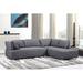 Gray Reclining Sectional - Orren Ellis Nita 104" Wide Sofa & Chaise Polyester | 32.3 H x 104 W x 80.5 D in | Wayfair