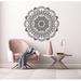 Bungalow Rose Mandala Namaste Boho Wall Decal Vinyl in Gray/Black | 22 H x 22 W in | Wayfair 697E981DE1DA4E6BADD445C851E1F08C