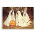 The Holiday Aisle® 'Vintage Photography Halloween Pumpkin & Ghost Dogs' Photographic Print in Brown/Green/Orange | 10 H x 15 W x 0.5 D in | Wayfair