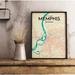Wrought Studio™ 'Memphis City Map' Graphic Art Print Poster in Beige Paper | 17 H x 11 W x 0.05 D in | Wayfair VRKG7463 43629766