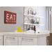 Ebern Designs Eat w/ Arrow Red by Daphne Polselli - Textual Art Print on Canvas Wood in Brown | 10 H x 15 W x 0.5 D in | Wayfair